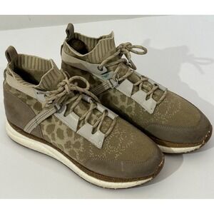 OTBT Khaki Hybrid Mesh Leather‎ Animal Print Fashion Sneakers Shoes Men's Sz 9M